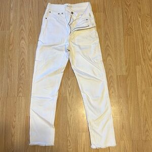 Madewell white jeans. The Perfect Vintage Crop Jean. Size 24.